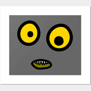 Monster Face - Yellow Eyed Yaz Posters and Art